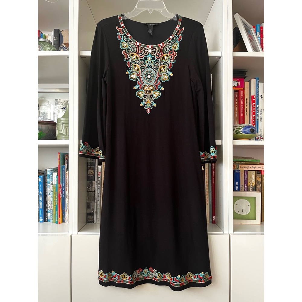 INC embroidered beaded dress, M